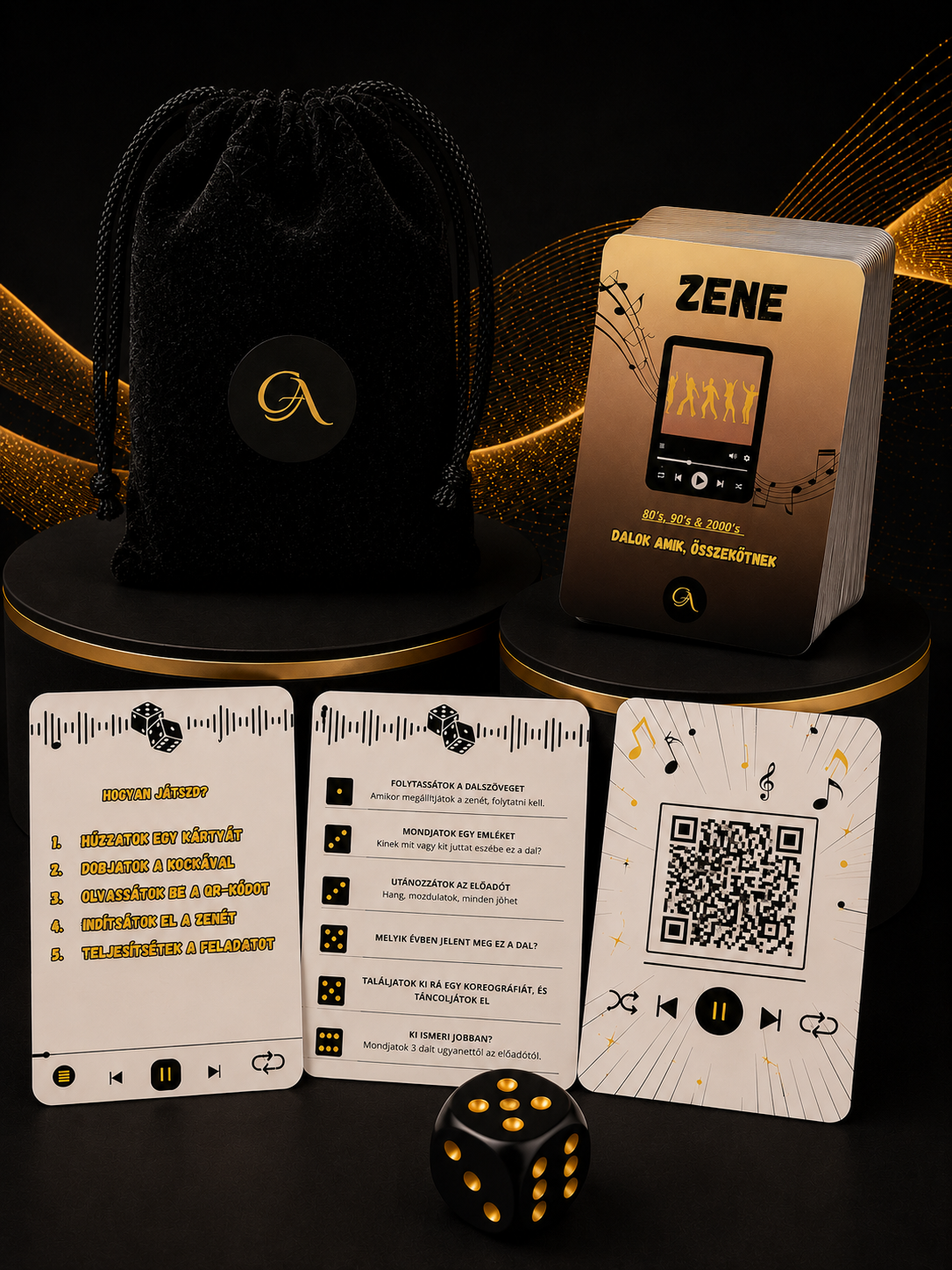 🟡 Bevezető ár! -Zene | QR-kódos zenés kártyajáték